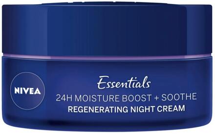NIVEA Nachtcrème Nivea Essentials Moisture Boost Sensitive Night Cream 50 ml