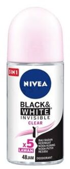 NIVEA Women Invisible Black & White Clear Deodorant Roll On Indonesia Edition 50ml