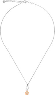 'Nixie' Dames 925 Sterling Zilveren Ketting met Hanger - Zilver/Roos ZK-7377 Zilver en roségoud - One Size