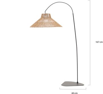 Niza staande buitenlamp led oplaadbaar dimbaar ø 40cm (h: 167cm) - Laagste prijsgarantie! Taupe
