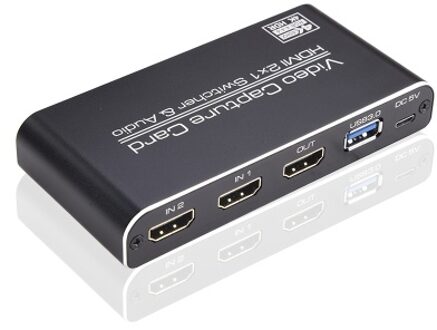 NK-X6 HDMI to USB3.0 Video Capture Card 4K 1080P HDMI 2-in-1 Switcher&Audio Compatible with PS4/XBOX/Recording/Live Streaming