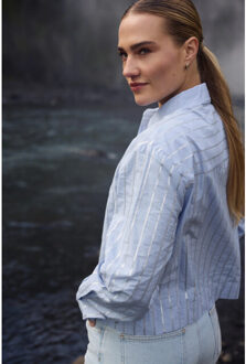 Nkf02000 265 sorrento blouse paillet ice Blauw - XL