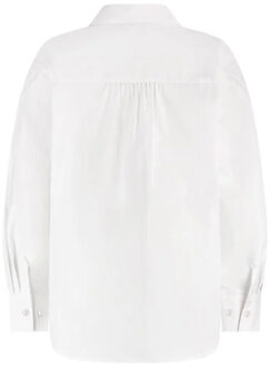 Nkf02072 17 laure blouse embroidery off white Wit - M