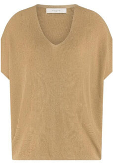 Nks01022 dina top lurex Taupe - S