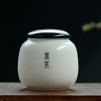 Nlslasi Keramische Theepot Boutique Kleine Mini Pu'er Groene Thee Verzegeld Opslagtank Thee Verpakking Voedsel Verzegelde Blikken Geschenkdoos F