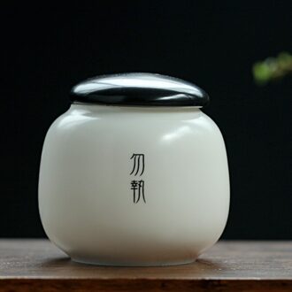 Nlslasi Keramische Theepot Boutique Kleine Mini Pu'er Groene Thee Verzegeld Opslagtank Thee Verpakking Voedsel Verzegelde Blikken Geschenkdoos