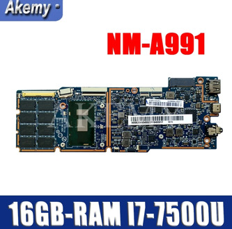 NM-A991 original mainboard for Lenovo MIIX 720-12IKB with 16GB-RAM I7-7500U Laptop motherboard