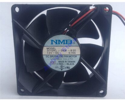 Nmb 3110KL-04W-B20 8025 8 Cm DC12V 0.14A 2-Draad Kogellager Koelventilator 2400 Rpm 28.2CFM 21.6 Pa Air blower