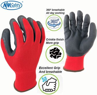 Nmsafety Katoenen Werkhandschoenen Tuin Voor Mannen Of Vrouwen Veiligheid Handschoenen NM1350F- RBLK 9 / M