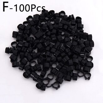 No.001 ~ 100 Vogels Voeten Clip Ringen Binnendiameter 8Mm Breedte 5Mm 100Pcs Plastic Ring Duif Duif kwartel Voet Ring Dier Carrier