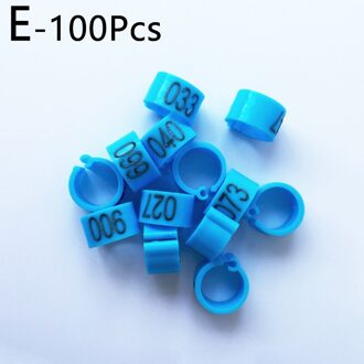No.001 ~ 100 Vogels Voeten Clip Ringen Binnendiameter 8Mm Breedte 5Mm 100Pcs Plastic Ring Duif Duif kwartel Voet Ring Dier Carrier