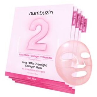 No.2 Rose PDRN Overnight Collagen Mask Set 37g x 4 sheets