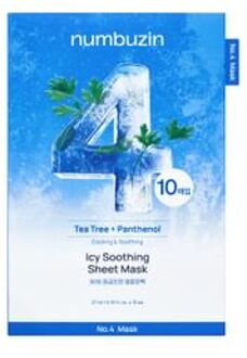 No.4 SOS Icy Soothing Sheet Mask Set 10 sheets 2025 Version - 27ml x 10 sheets