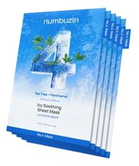 No.4 SOS Icy Soothing Sheet Mask Set 5 sheets 2025 Version - 27ml x 5 sheets