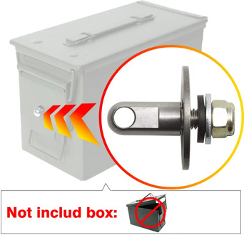 No box,Bolt 50 Cal Ammo can Steel Gun lock Ammunition Gun safe box Hardware Kit Military Army lockable case 40mm Pistol Bullet