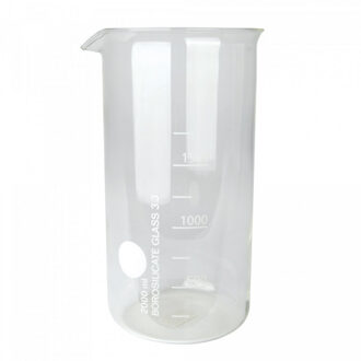 No Brand bekerglas 2000 ml gegradueerd hittebestendig