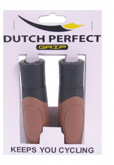 No Brand Dutchperfect Stevige rubberen fietsgreep, 80cm, zwart Bruin