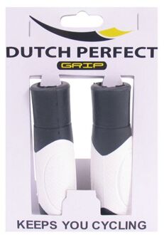 No Brand Dutchperfect Stevige rubberen fietsgreep, 80cm, zwart Wit
