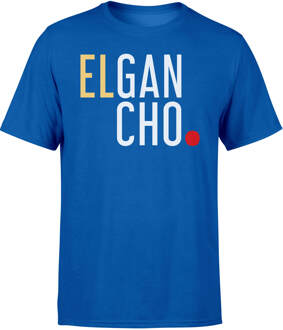 No Brand Elgancho Men's Blue T-Shirt - XXL - Blauw