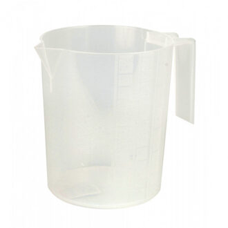 No Brand Gegradueerde maatbeker wit plastic - 1 l