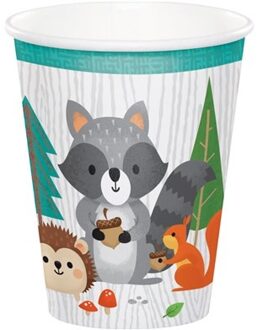 No Brand Haza Witbaard Wild Ones Bekers Bosdieren, 8st.