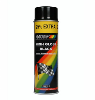 No Brand Motip Spuitlak acryllak hoogglans zwart 500 ml