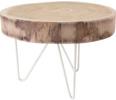 No Brand Tafeltje Hout Metaal Poot 43 x 30 cm