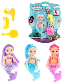 No Brand Toi-Toys Mermaids Zeemeerminpop met Kammetjes, 12cm