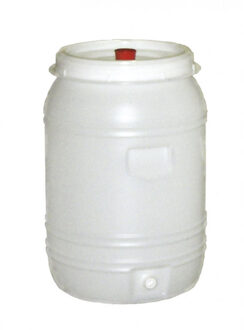 No Brand Vat plastic rond 60l met waterslot en kraan