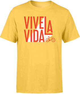 No Brand Vive La Vida Men's Yellow T-Shirt - L - Geel