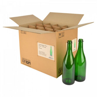 No Brand Wijnfles champagne 75 cl, 775 g, groen, 29 mm, doos 12 st.