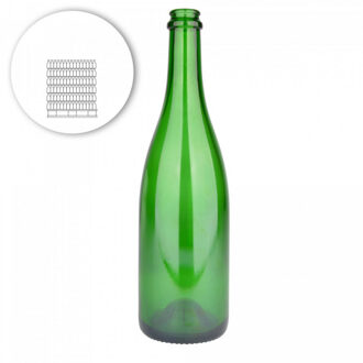 No Brand Wijnfles champagne 75 cl, 775 g, groen, 29 mm - pallet 1056 st.