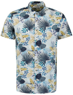 No Excess 27460338 shirt short sleeve allover printed - maat M Blauw