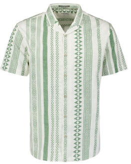 No Excess 27490346 shirt short sleeve revers collar Groen - L