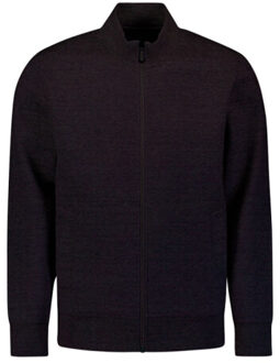 No Excess 29100815 sweater full zip stand up-collar Zwart - L