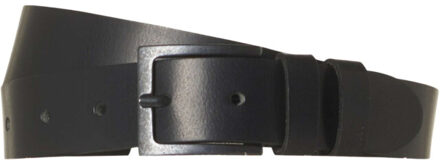 No Excess Belt leather buckle black - maat 95 Zwart