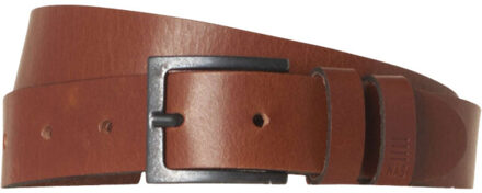 No Excess Belt leather buckle camel - maat 85 Bruin