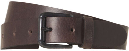 No Excess Belt leather buckle dark brown - maat 95 Bruin