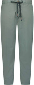 No Excess Broek garment dyed stretch light weight zinc Blauw