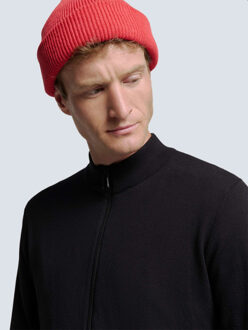 No Excess Cardigan 2 coloured melange black - maat L Zwart