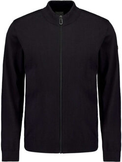 No Excess Cardigan 2 coloured melange black Zwart