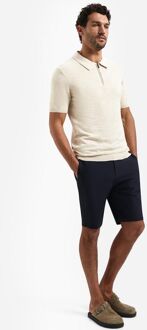 No Excess Half Zip Poloshirt Ecru Beige - 3XL,L,M,XL