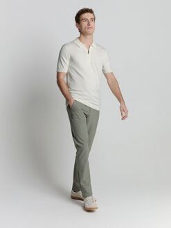 No Excess Half Zip Poloshirt Off White Wit - M,XL,XXL