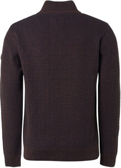 No Excess Half-zip Pullover 2 Coloured Melange Brown   2XL Bruin