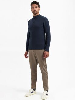 No Excess Half Zip Trui Rib Navy Donkerblauw - 3XL,L,M,XL