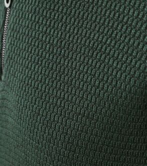 No Excess Half Zip Trui Structuur Melange Donkergroen - XL,XXL