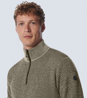 No Excess Half Zipper Greige Grijs - XXL