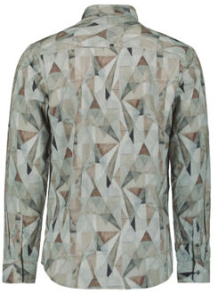 No Excess Heren overhemd 29430923 044 taupe Beige - XXL