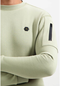 No Excess Heren sweater 29130857 197 light moss - maat M Groen