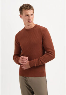 No Excess Heren sweater 29230916 141 terra Oranje - XXL